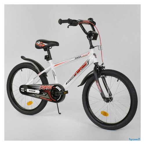 Дитячий велосипед 20 дюймов Corso Aerodynamic EX 20 білий фото №2