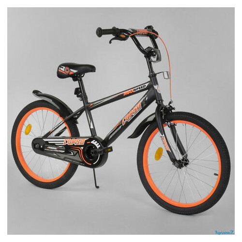 Дитячий велосипед 20 дюймов Corso Aerodynamic EX 20 чорний фото №2