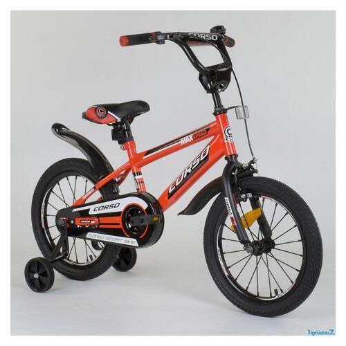 Дитячий велосипед Corso Aerodynamic ST 16 с усиленными спицами фото №3