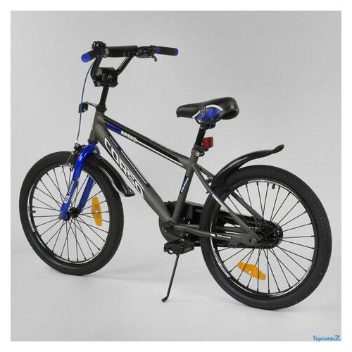 Підлітковий велосипед 20 дюймов Corso Aerodynamic ST 20 с усиленными спицами Серо-синий фото №2