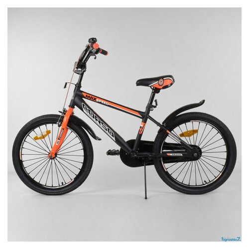 Підлітковий велосипед 20 дюймов Corso Aerodynamic ST 20 с усиленными спицами чорний фото №1
