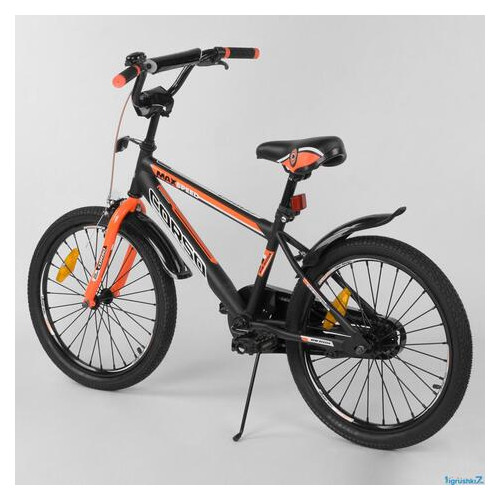 Підлітковий велосипед 20 дюймов Corso Aerodynamic ST 20 с усиленными спицами чорний фото №3