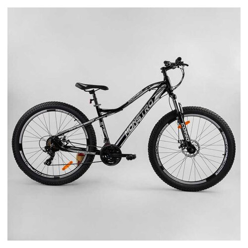 Велосипед Спортивний CORSO Monstro 27.5 дюймів 53785 (1) НАПІВФЕТБАЙК, рама алюмінієва, обладнання Shimano 21 швидкість, зібраний на 75 фото №1