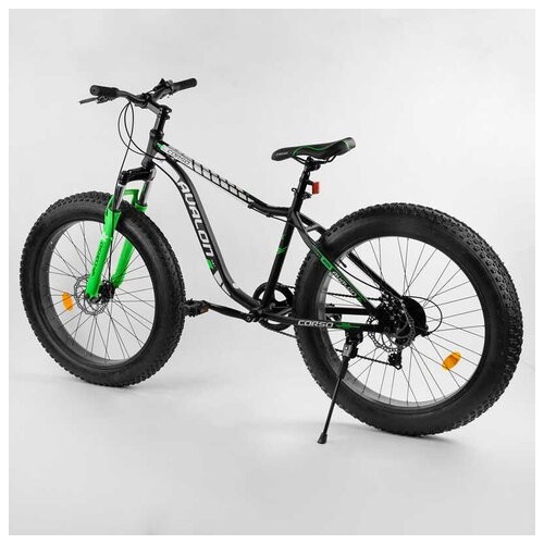 Велосипед Спортивний CORSO Avalon 26 дюймів 95583 (1) ФЕТБАЙК, алюмінієва рама, обладнання Shimano 7 швидкостей, зібраний на 75 фото №41