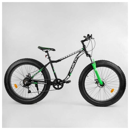 Велосипед Спортивний CORSO Avalon 26 дюймів 95583 (1) ФЕТБАЙК, алюмінієва рама, обладнання Shimano 7 швидкостей, зібраний на 75 фото №8