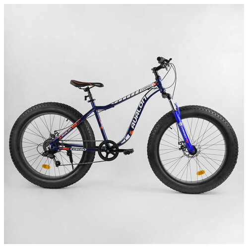 Велосипед Спортивний CORSO Avalon 26 дюймів 14319 (1) ФЕТБАЙК, алюмінієва рама, обладнання Shimano 7 швидкостей, зібраний на 75 фото №1