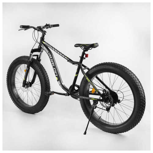 Велосипед Спортивний CORSO Avalon 26 дюймів 27005 (1) ФЕТБАЙК, алюмінієва рама, обладнання Shimano 7 швидкостей, зібраний на 75 фото №36