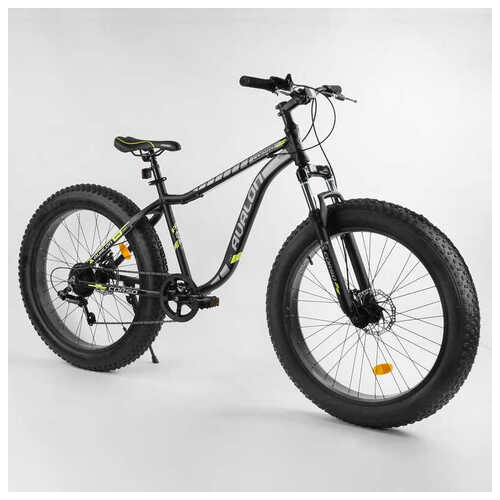 Велосипед Спортивний CORSO Avalon 26 дюймів 27005 (1) ФЕТБАЙК, алюмінієва рама, обладнання Shimano 7 швидкостей, зібраний на 75 фото №32