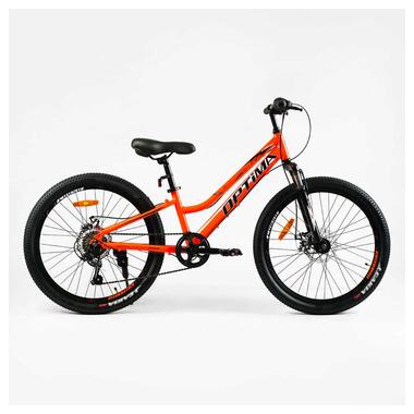 Велосипед Спортивний Corso Optima 24 дюйми TM-24215 (1) рама алюмінієва 11``, обладнання Shimano 21 швидкість, зібран на 75 фото №1