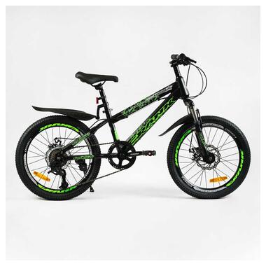 Дитячий спортивний велосипед 20’’ CORSO Crank CR-20608 (1) сталева рама, обладнання Saiguan 7 швидкостей, зібран на 75 фото №1