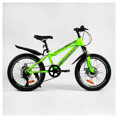 Дитячий спортивний велосипед 20’’ CORSO Crank CR-20711 (1) сталева рама, обладнання Saiguan 7 швидкостей, зібран на 75 фото №1