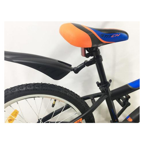 Дитячий велосипед Azimut Stitch 20 сіро-помаранчевий фото №2