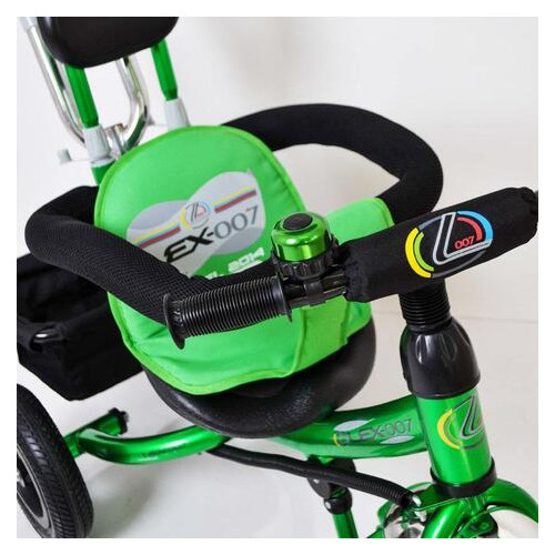 Дитячий велосипед триколісний Lexus Trike Air колеса 10/8 зелений фото №9