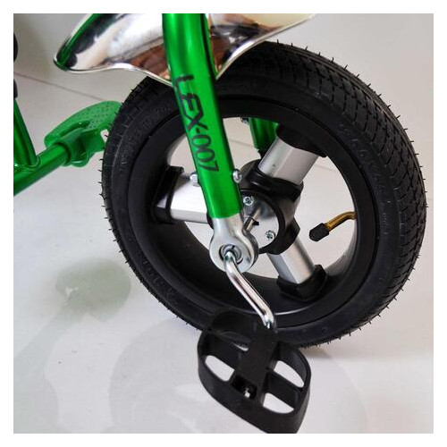 Дитячий велосипед триколісний Lexus Trike Air колеса 10/8 зелений фото №6