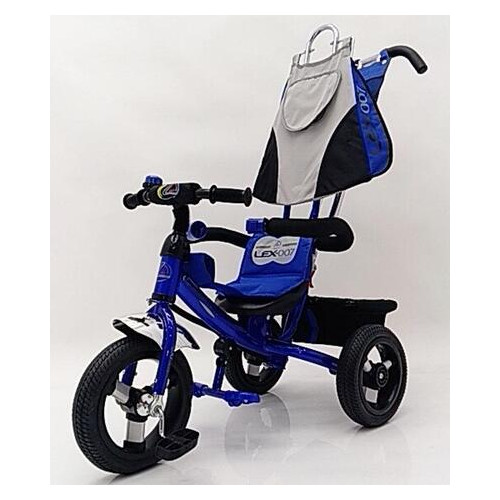 Дитячий велосипед триколісний Lexus Trike Air колеса 12/10 синий фото №8