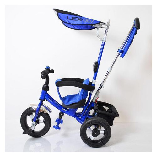 Дитячий велосипед триколісний Lexus Trike Air колеса 12/10 синий фото №5
