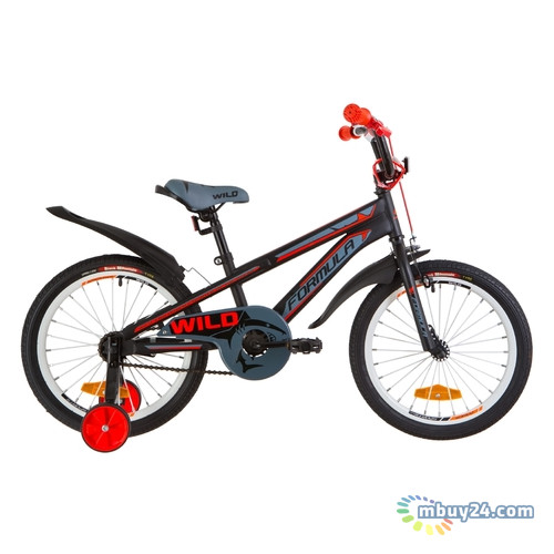 Велосипед 18 Formula WILD усилен. Рама 9 St Чорно-червоний (м) с крылом Pl 2019 (OPS-FRK-18-034) фото №1