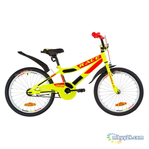 Велосипед 20 Formula RACE усилен. Рама 10,5 St желто-помаранчевий с крылом Pl 2019 (OPS-FRK-20-068) фото №1