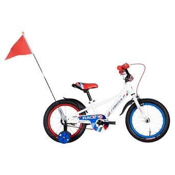 Велосипед 16 Formula RACE 2022 (білий с красным и синим) OPS-FRK-16-189 фото №1