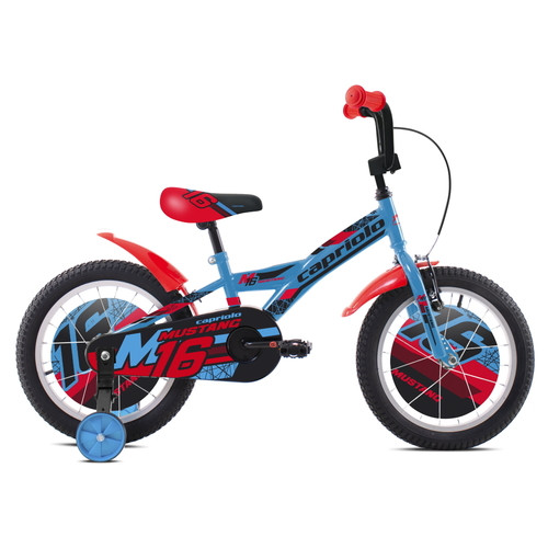 Дитячий велосипед Capriolo Mustang 16” – 2021 - Синьо-Чорно-Червоний (921113-16) фото №1