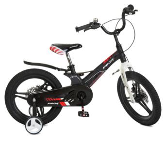 Велосипед дитячий PROF1 LMG16235 16 дюймів чорний фото №1