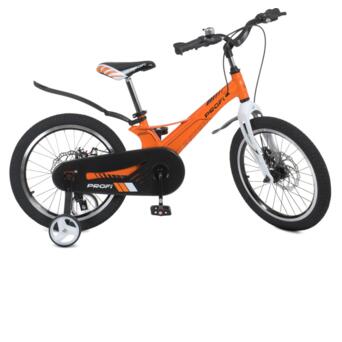 Велосипед дитячий PROF1 LMG18234 18 дюймів помаранчевий фото №1