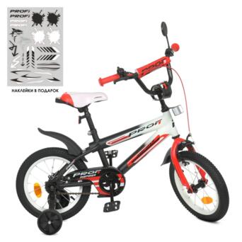 Велосипед дитячий PROF1 Y14325-1 14 дюймів червоний фото №2