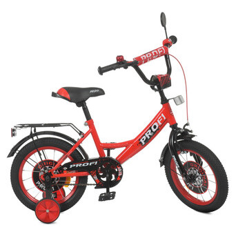 Велосипед дитячий PROF1 Y1446-1 14 дюймів червоний фото №1