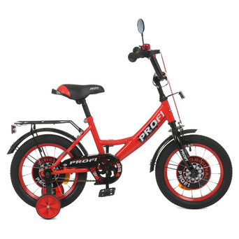 Велосипед дитячий PROF1 Y1446-1 14 дюймів червоний фото №3
