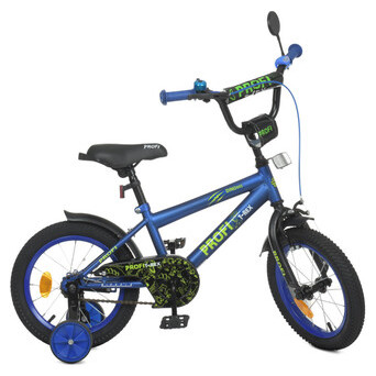 Велосипед дитячий PROF1 Y1472-1 14 дюймів синій фото №8