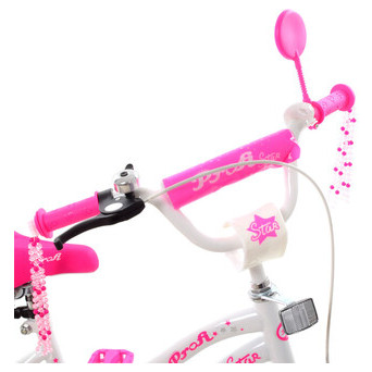 Велосипед дитячий PROF1 Y1494 14 дюймів рожевий фото №4