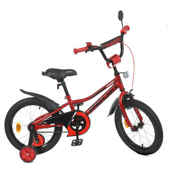 Велосипед дитячий PROF1 Y16221-1 16 дюймів червоний фото №1