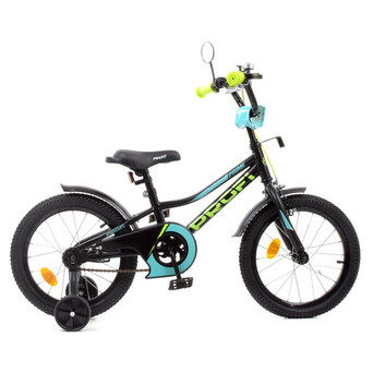 Велосипед дитячий PROF1 Y16224-1 16 дюймів чорний фото №3