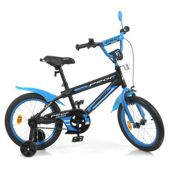 Велосипед дитячий PROF1 Y16323-1 16 дюймів синій фото №1