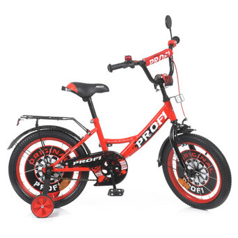 Велосипед дитячий PROF1 Y1646-1 16 дюймів червоний фото №1