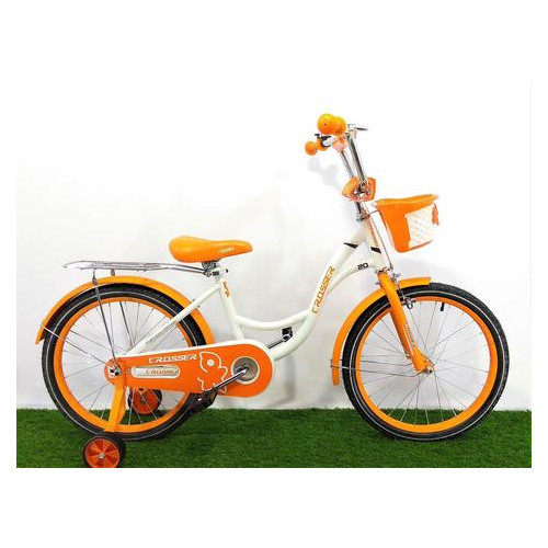 Дитячий велосипед Crosser JK-703 16' Біло-помаранчевий фото №1