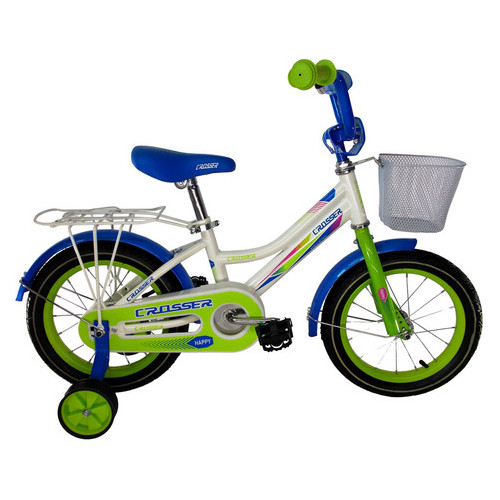 Дитячий велосипед для девочек Crosser Happy 14 Біло-голубой фото №2