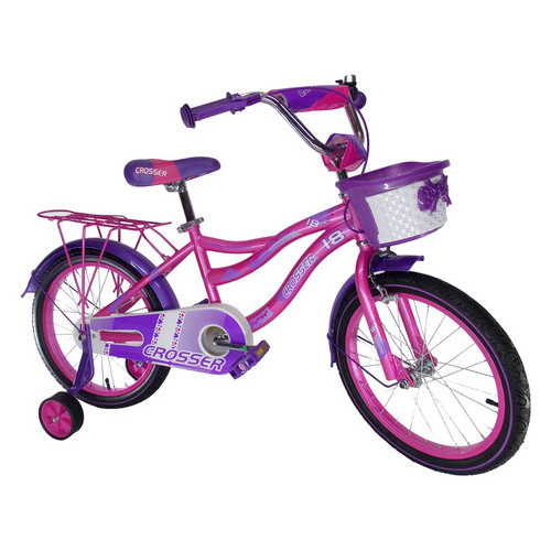 Дитячий велосипед для девочек Crosser Kiddy 16 Розово-сиреневый фото №2