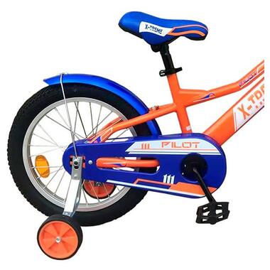 Велосипед X-TREME PILOT 1631 сталь., розмір рами 16 дюймів, розмір коліс 16 дюймів, колір помаранчево-синій фото №3
