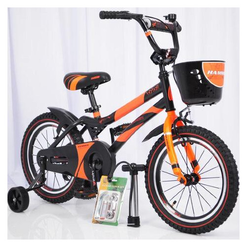 Дитячий велосипед Hammer 16 чорно-помаранчевий фото №1