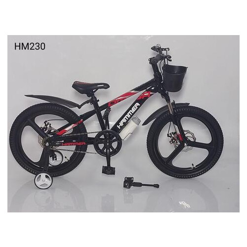 Велосипед двоколісний Hammer HM-230 20" Чорний фото №4