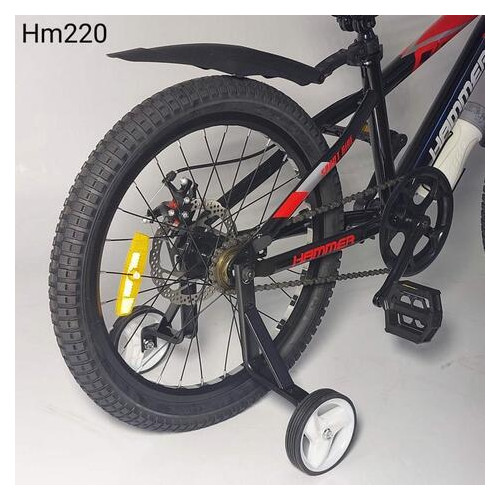 Дитячий велосипед Hammer HM-220 20" з кошиком Чорний фото №2