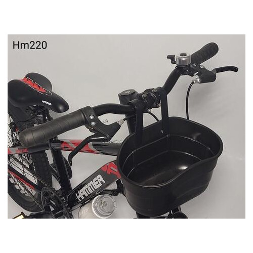 Дитячий велосипед Hammer HM-220 20" з кошиком Чорний фото №3
