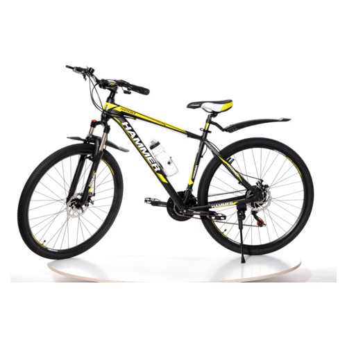 Велосипед гірський Hammer-26 Shimano Колеса 26 дюймів Рама 17 Чорно-Жовтий фото №3