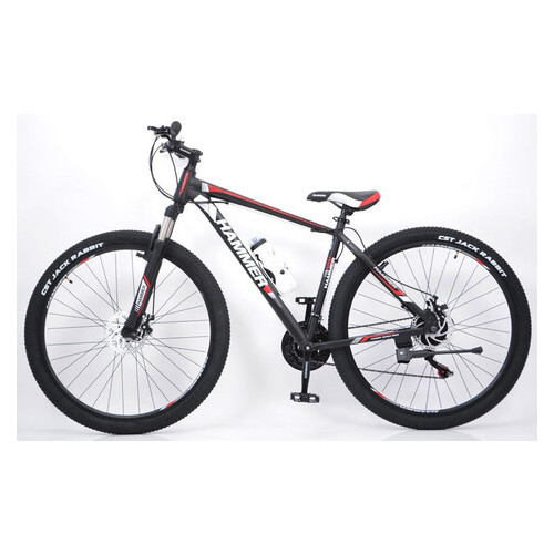 Гірський Велосипед Найнер Hammer-29 Чорно-Синій Shimano на зріст від 190 см Чорно-Червоний фото №7