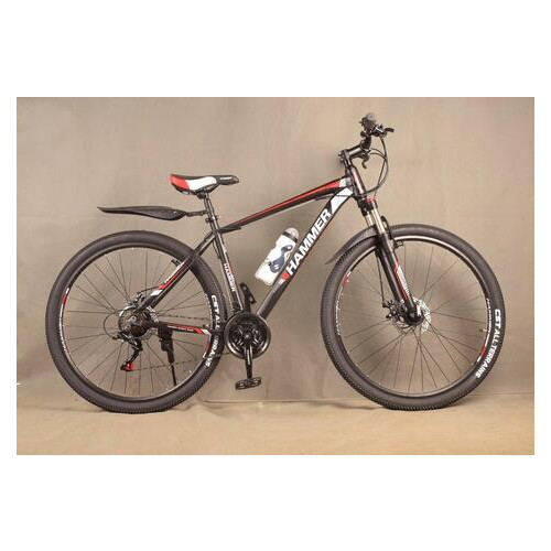 Гірський Велосипед Найнер Hammer-29 Чорно-Синій Shimano на зріст від 190 см Чорно-Червоний фото №4