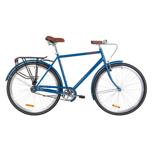 Велосипед 28 Дорожник Comfort MALE 14G Рама 22 St синий с багажником зад St, с крылом St 2019 (OPS-D-28-131) фото №1