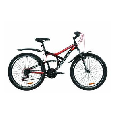 Велосипед Discovery 26 CANYON AM2 DD рама-17,5 St 2020 Чорно-червоний с серым (OPS-DIS-26-236) фото №1