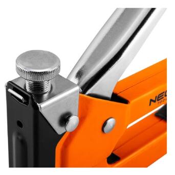 Степлер Neo Tools меблевий 4-14 мм, сталь, скоби J (16-032) фото №4