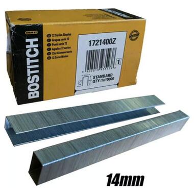 Скоби для будівельного степлера Bostitch тип 72 L=14 мм W=9.1мм мідне покриття кінцевик СР 10000 шт (1721400Z) фото №1